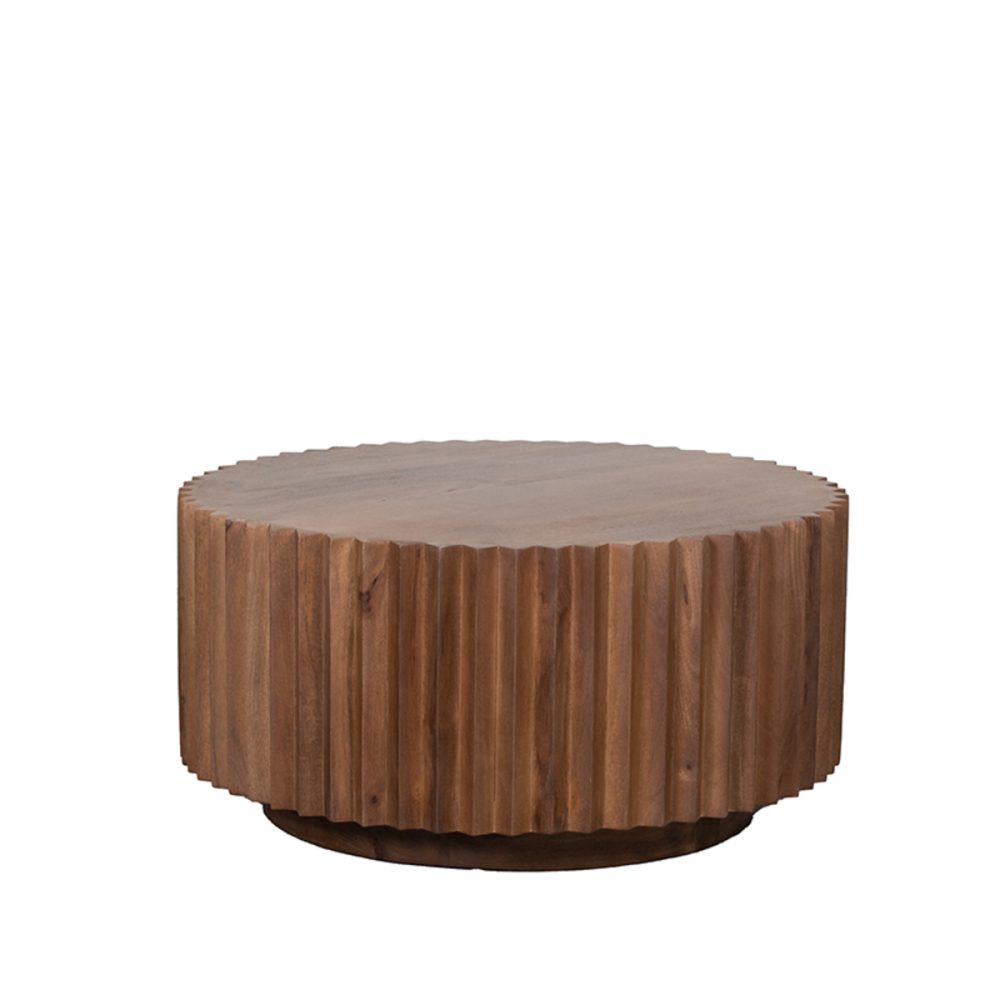Salontafel Novan - Nature Smooth - Mangohout - 70 cm - Rond