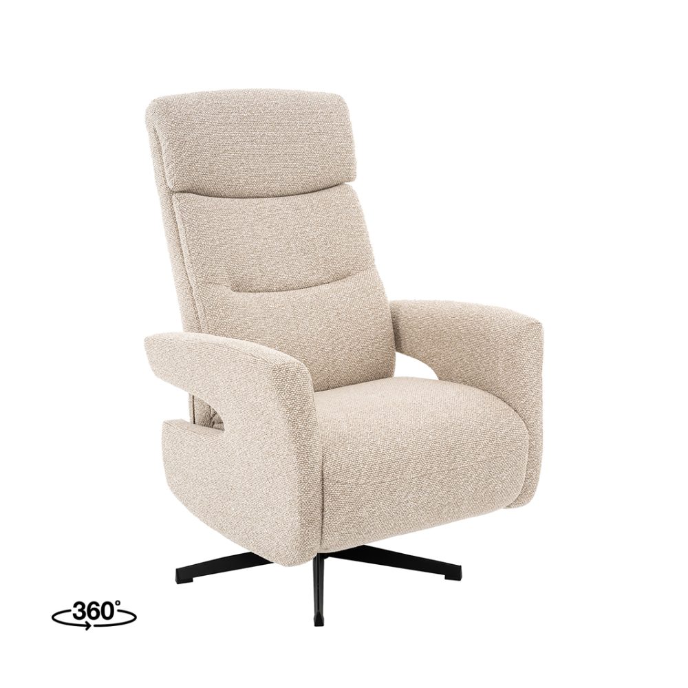 Fauteuil Copenhagen - Naturel - Royal Boucle - Manueel Verstelbaar