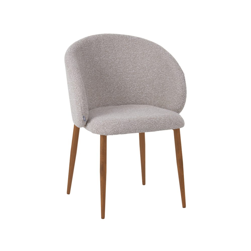 Eetkamerstoel Yuki - Naturel - Royal Boucle - Naturel Houtlook Frame