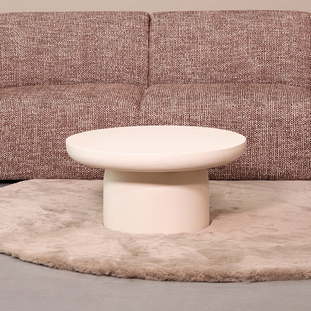 Salontafel Mavi - Soft Sand - Mangohout - 60 cm - Rond