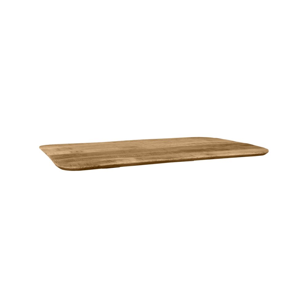 Eetkamertafel Tafelblad Sloppy Edge - Naturel - Mangohout - 120 cm Sloppy
