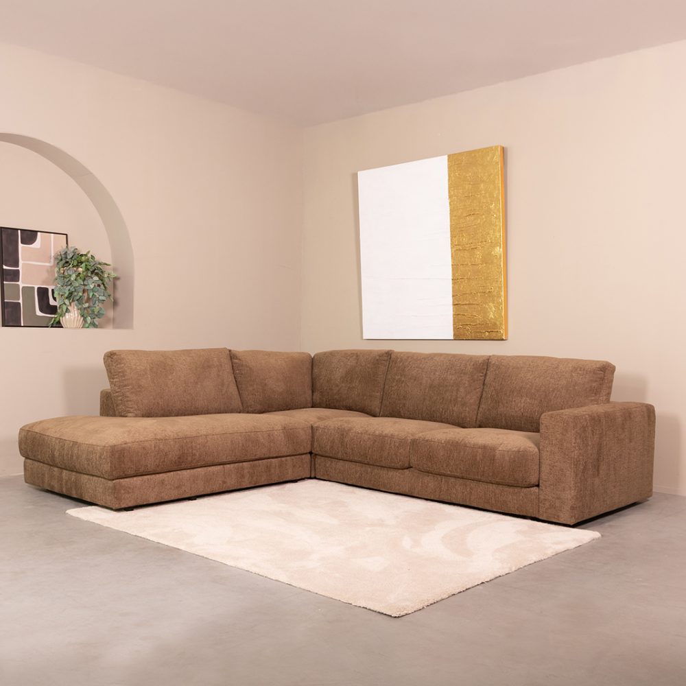 Hoekbank Valero - Retro Taupe - Tresor - Links Voorstaand