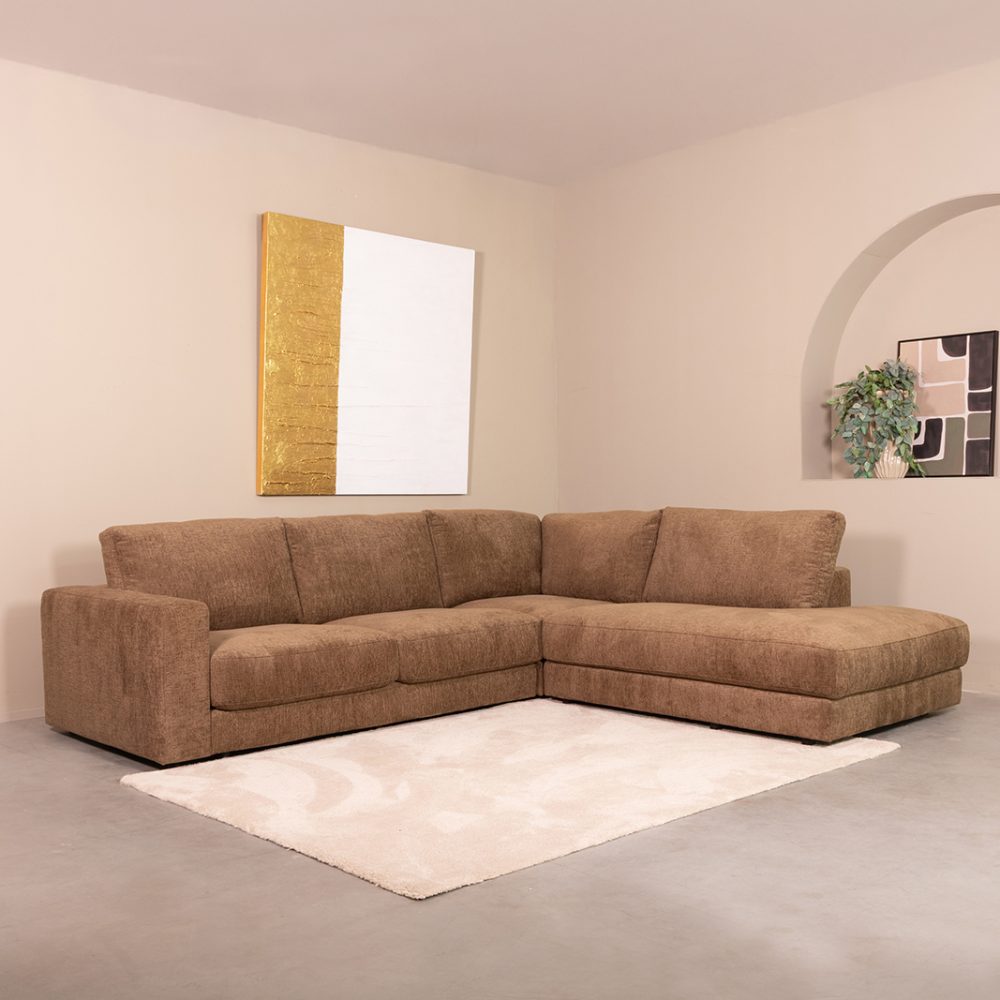 Hoekbank Valero - Retro Taupe - Tresor - Rechts Voorstaand