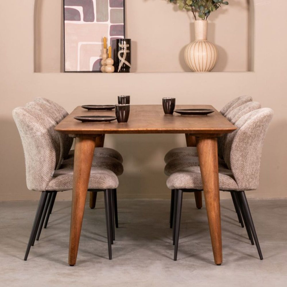 Eetkamertafel Fly - Nature Smooth - Mangohout - 160 cm
