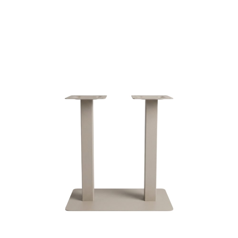 Eetkamertafel Tafelpoot Dubbel - Taupe - Metaal - Dubbel - 92 cm