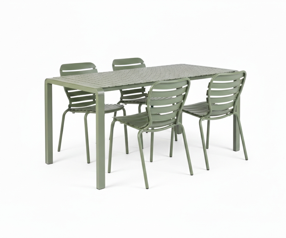 Set Garden Table Vondel 168,5 + 4 Chair Vondel Green