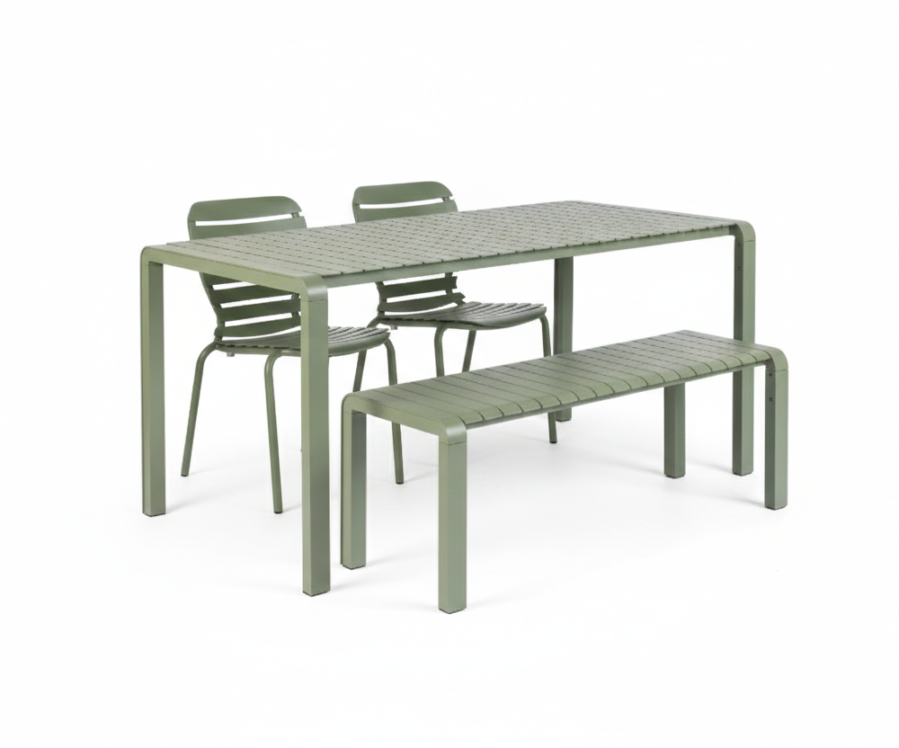 Set Garden Table Vondel 168,5 + 2 Chair + Bench Vondel Green