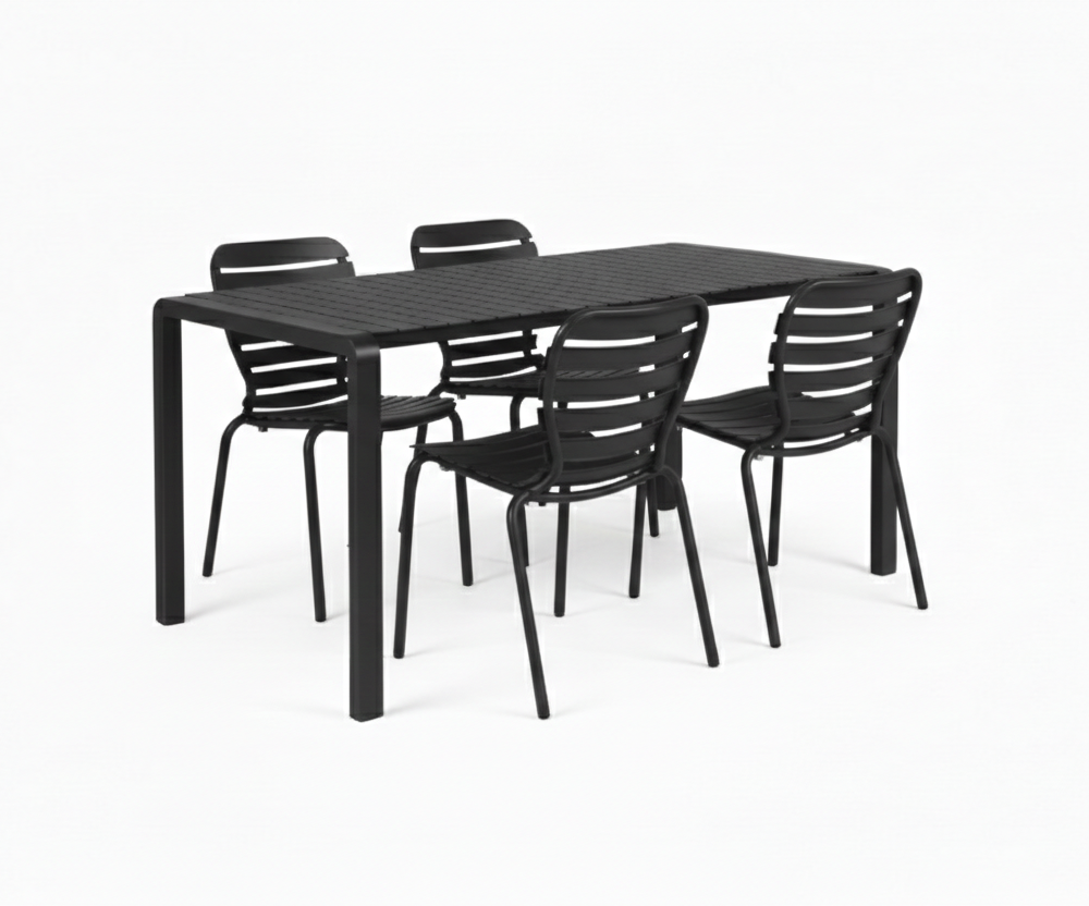 Set Garden Table Vondel 168,5 + 4 Chair Vondel Black