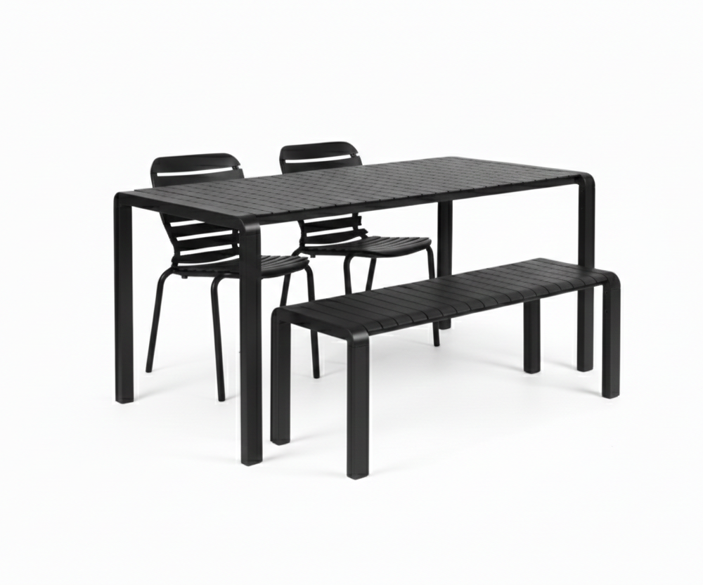 Set Garden Table Vondel 168,5 + 2 Chair + Bench Vondel Black