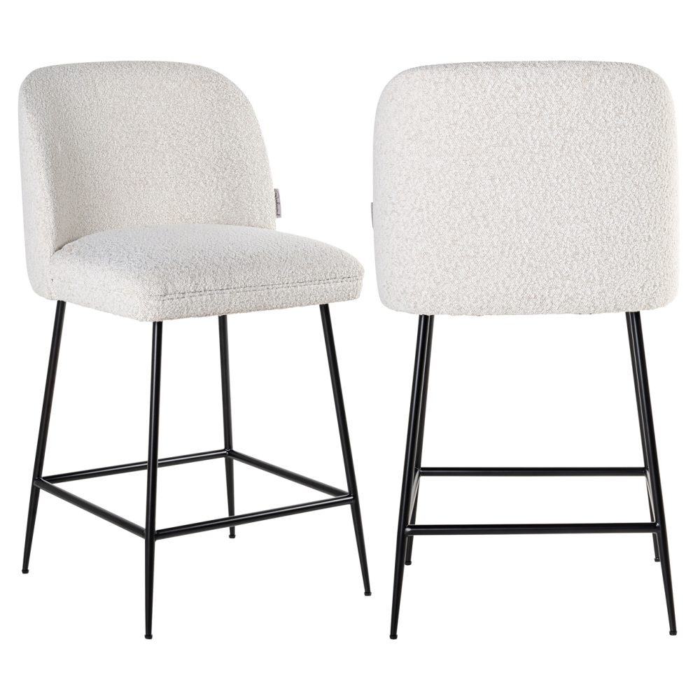 Counterstoel Pullitzer white bouclé