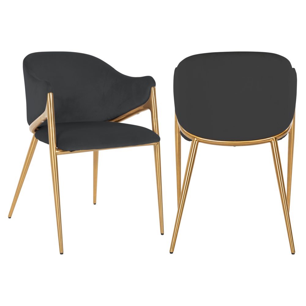 Eetkamerstoel Gwen quartz anthracite fire retardant