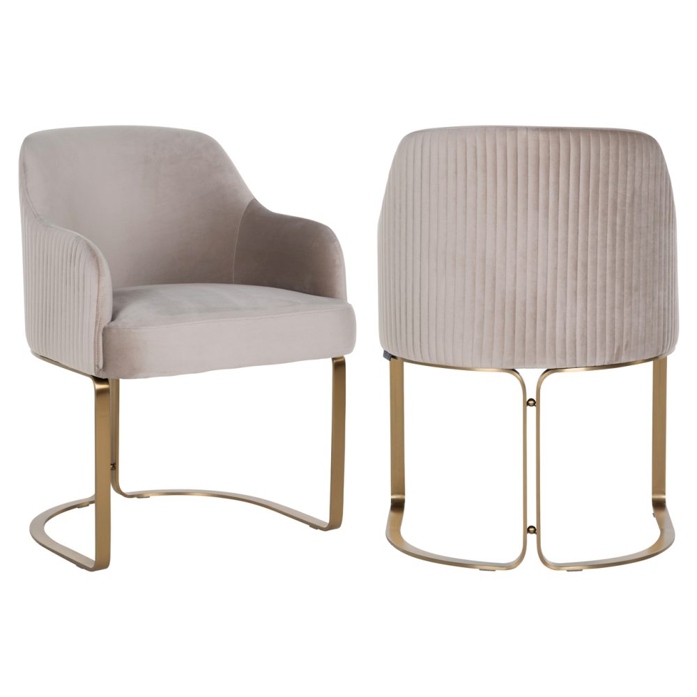 Eetkamerstoel Hadley khaki velvet fire retardant