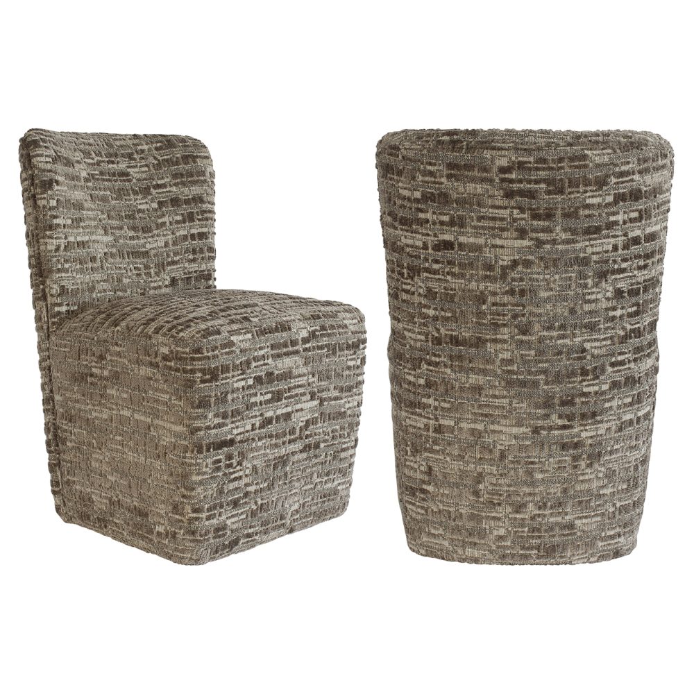 Eetkamerstoel Lorain greige on wheels