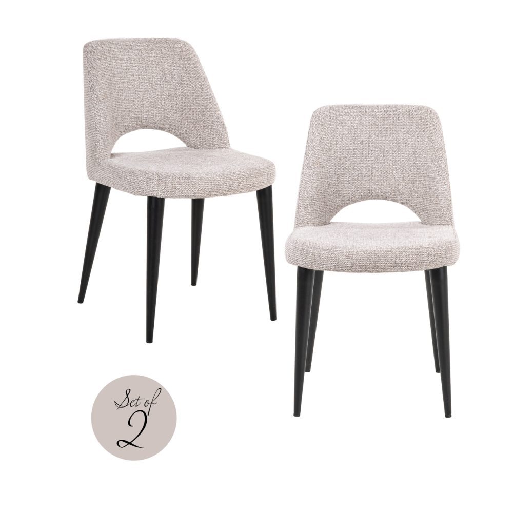 Eetkamerstoel Tabitha natural fancy fire retardant (Set of 2)