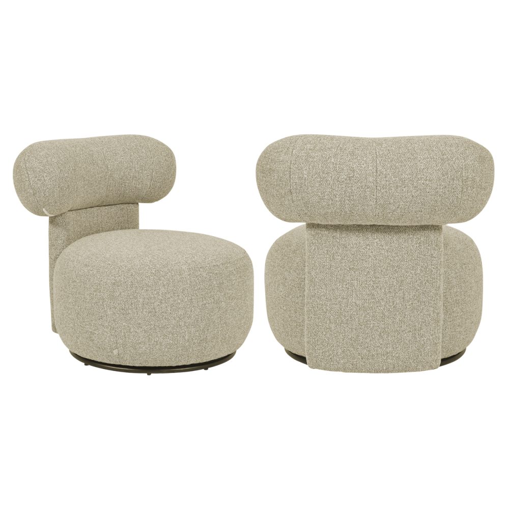 Lounge stoel Kaya cayenne brown swivel