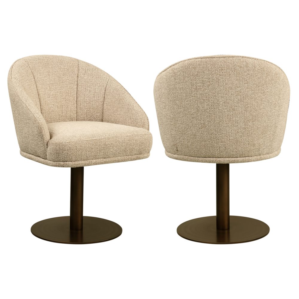 Eetkamerstoel Beverly natural fancy swivel