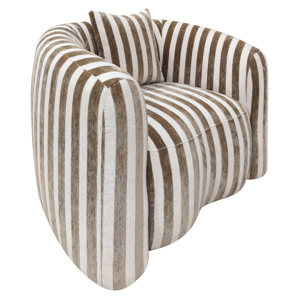 Lounge stoel Luxandra stripes sand