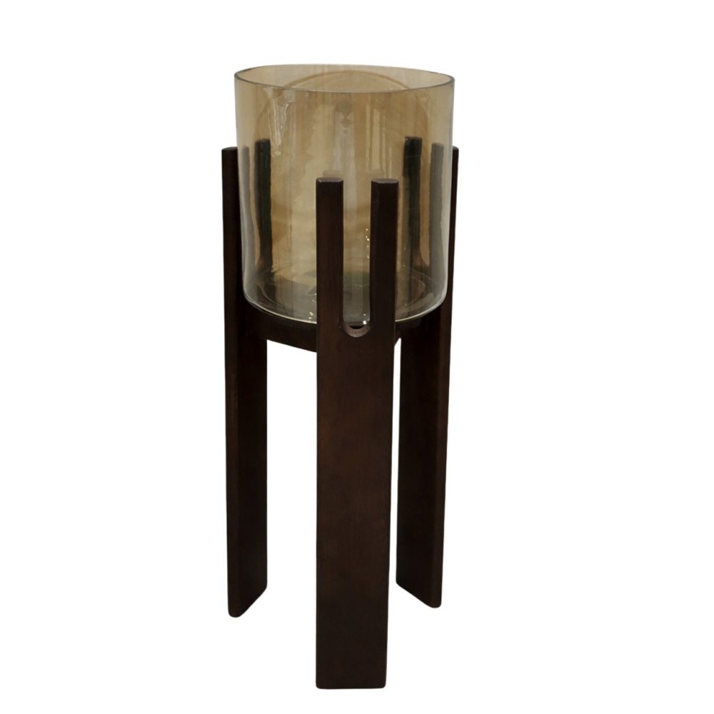 Windlicht Paige walnut small