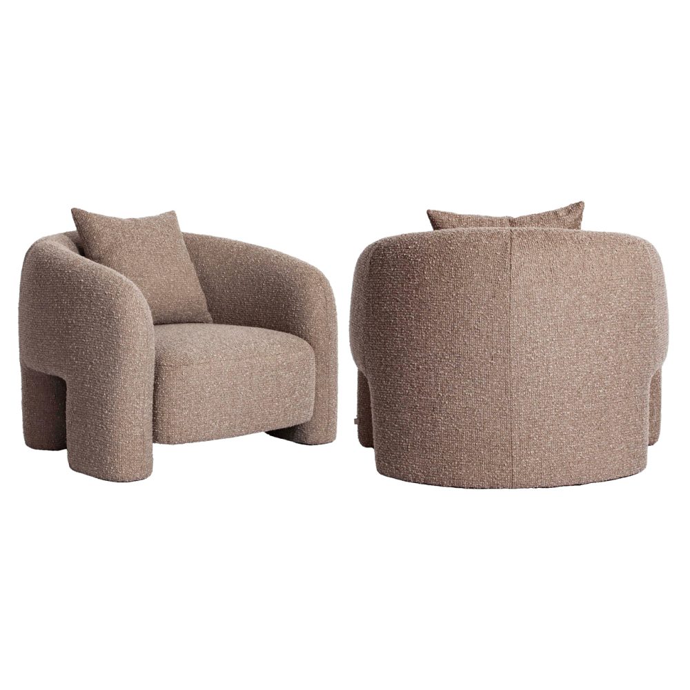 Lounge stoel Tuscany mocca chunky