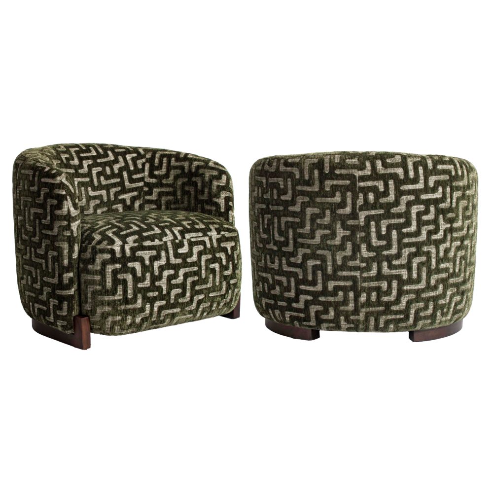 Lounge stoel Hannah moss labyrinth fire retardant