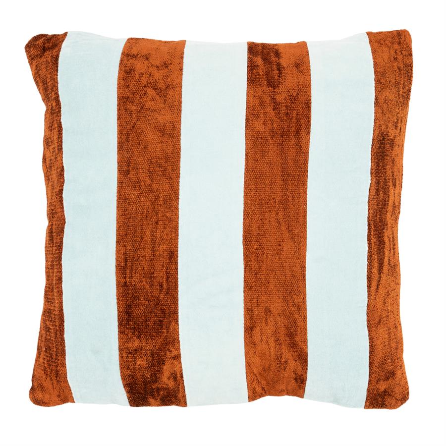 Stripey 45x45 cm - light blue / caramel