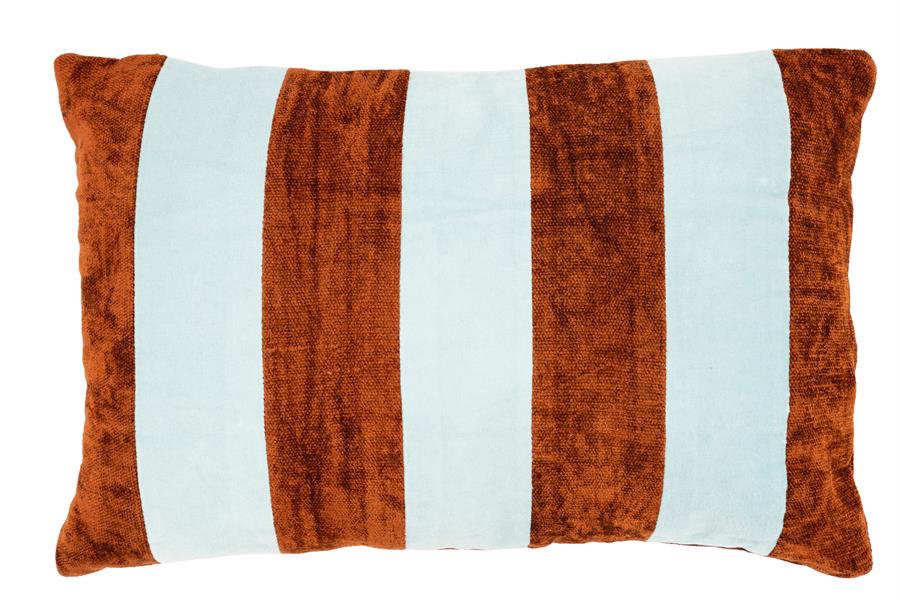 Stripey 40x60 cm - light blue / caramel