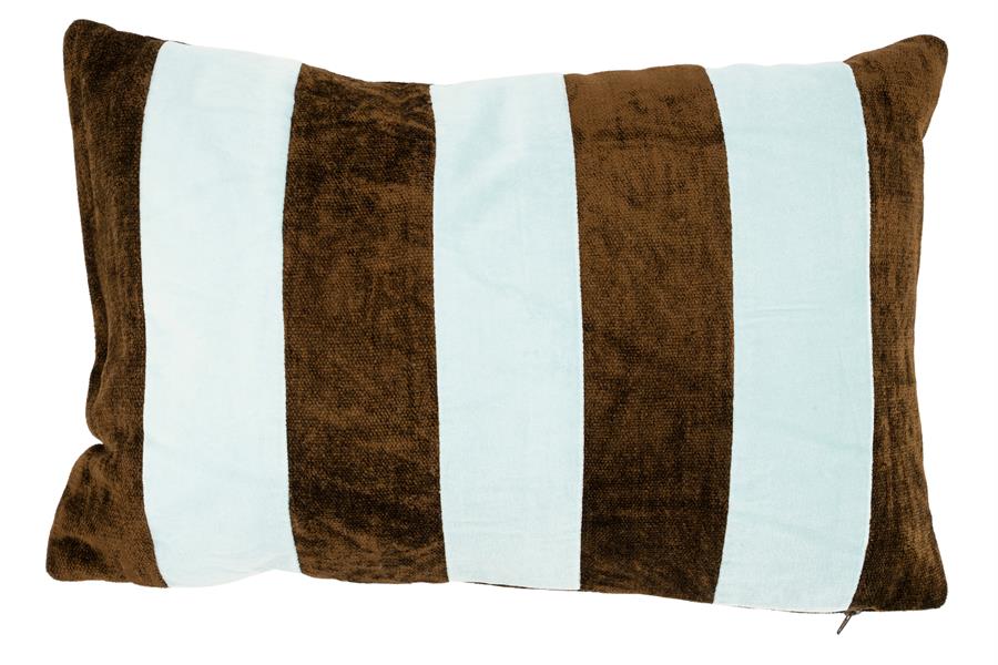 Stripey 40x60 cm - light blue / brown