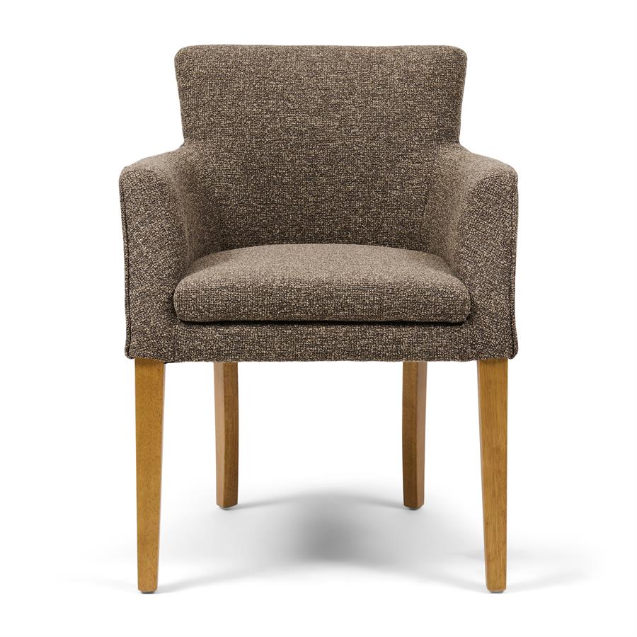 Waverly Dining Armchair, Mountain Weave, Lush Brown