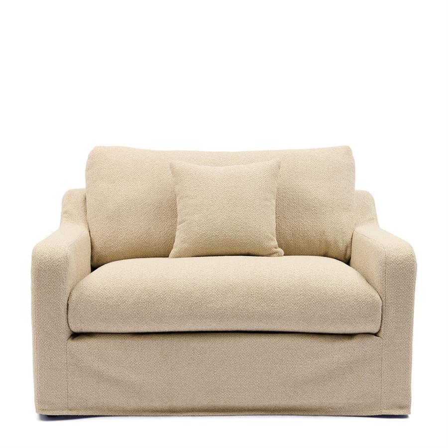 Giovanni Love Seat Natural Grey