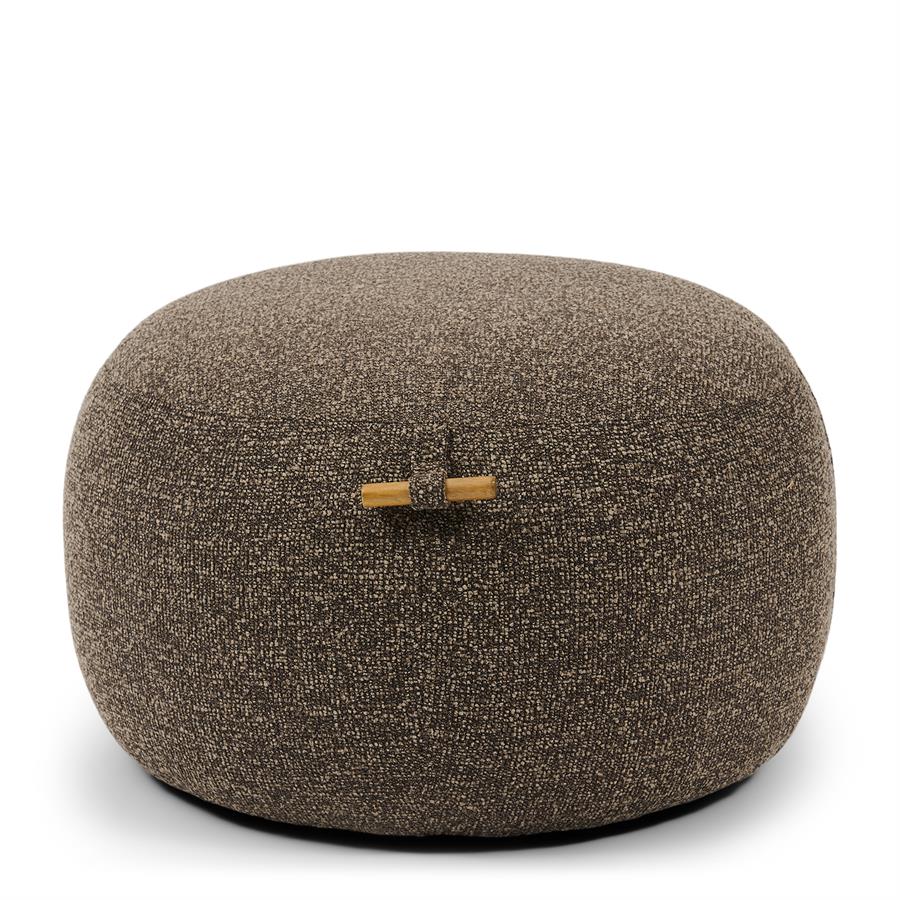 Aspen Footstool, Mountain Weave, Lush Brown