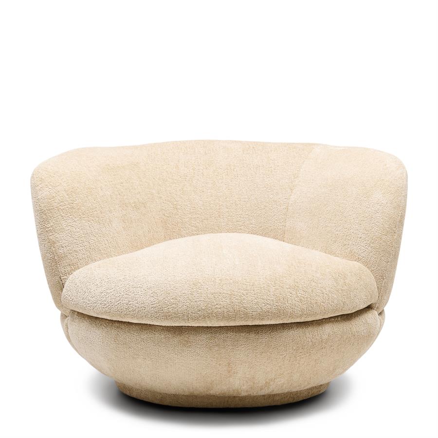 Credo Swivel Club Chair Mélange Weave Cream