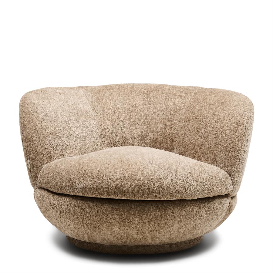 Credo Swivel Club Chair Mélange Weave Wheat