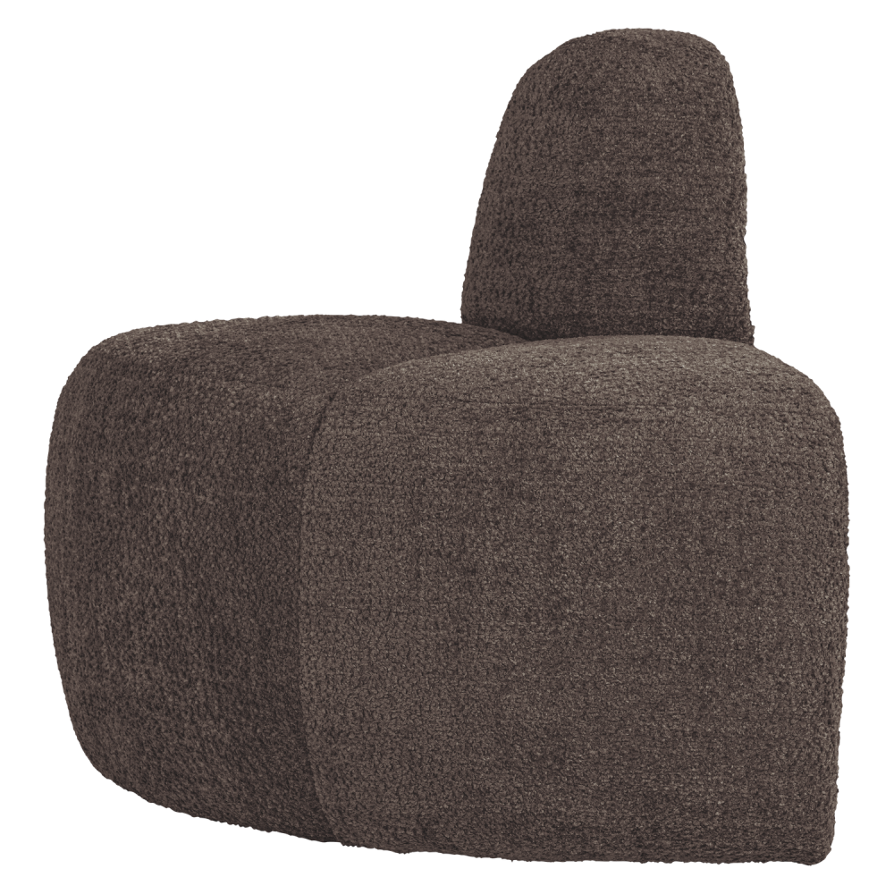 MOJO EETBANK HOEK ROND RUGLEUNING WOLLIG BRUIN [fsc]