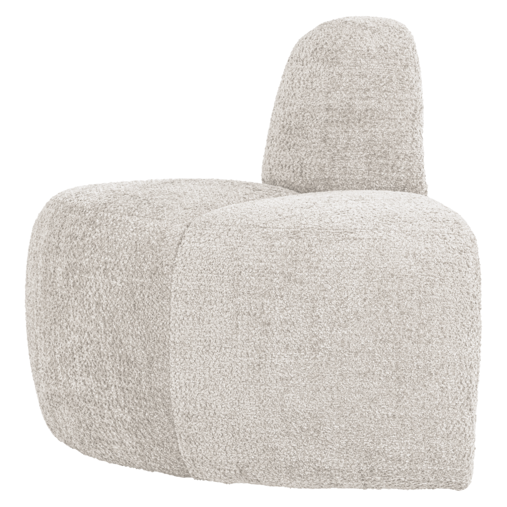 MOJO EETBANK HOEK ROND RUGLEUNING WOLLIG ECRU [fsc]