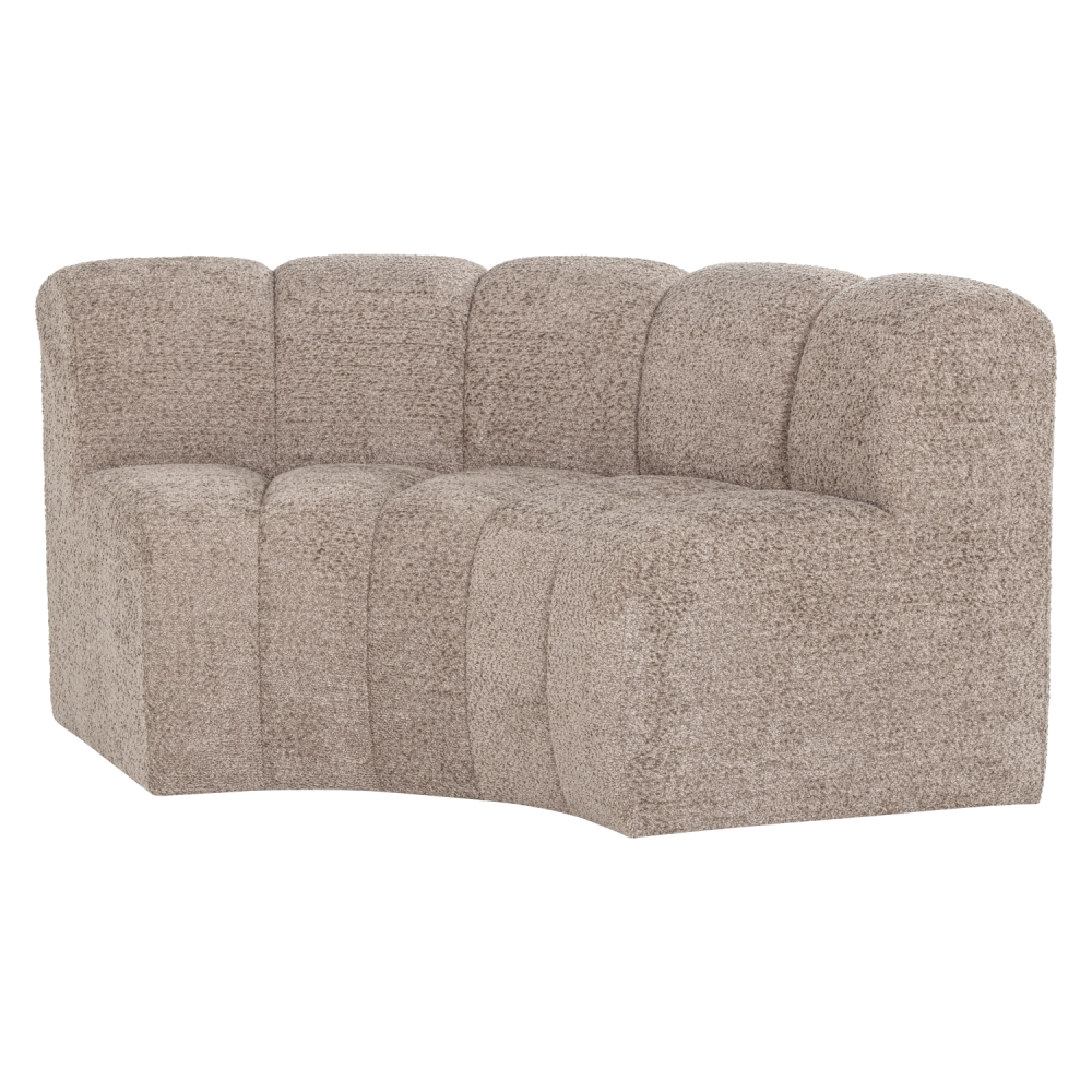 MOJO EETBANK HALFRONDE HOEK RUGLEUNING WOLLIG D.ZAND [fsc]