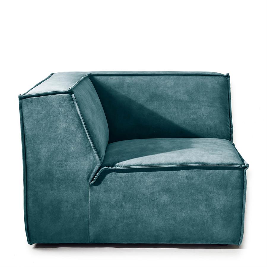 The Jagger Corner Velvet Petrol