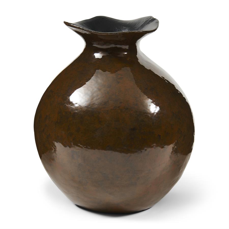 Lunaro Vase Wide Forest Brown