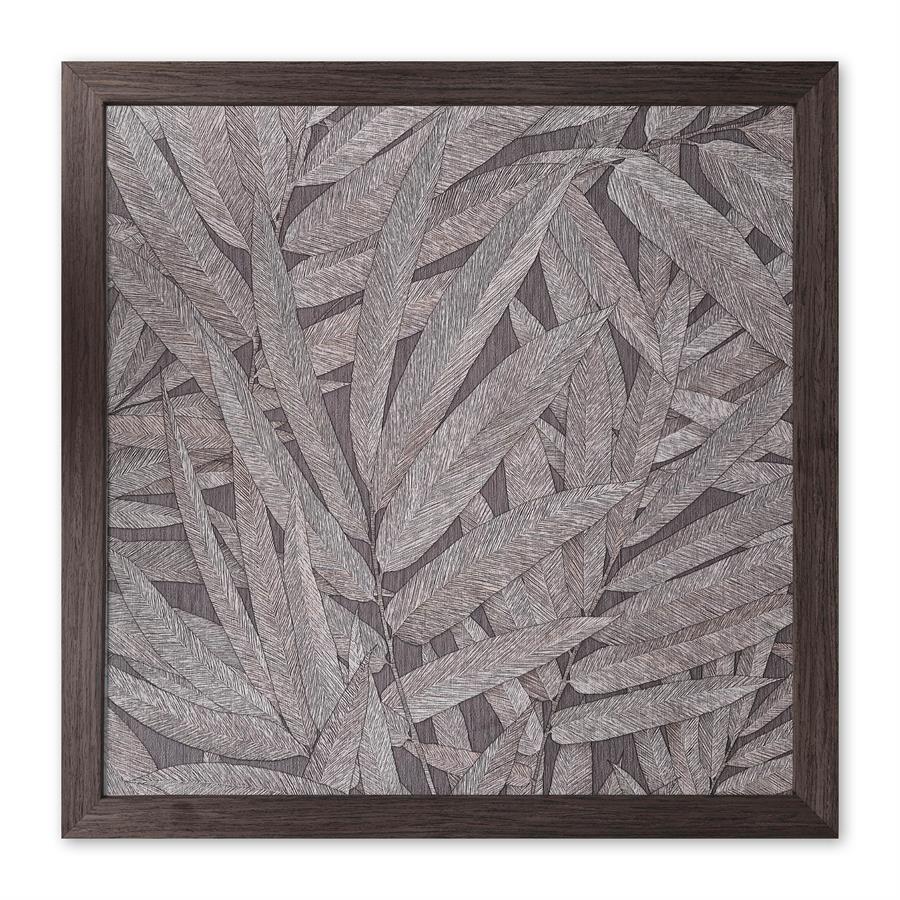 Wall Art Structured Leaves 50x50