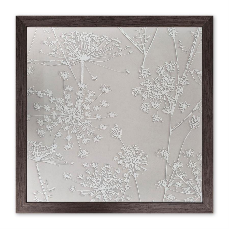 Wall Art Silhouette Flowers 60x60