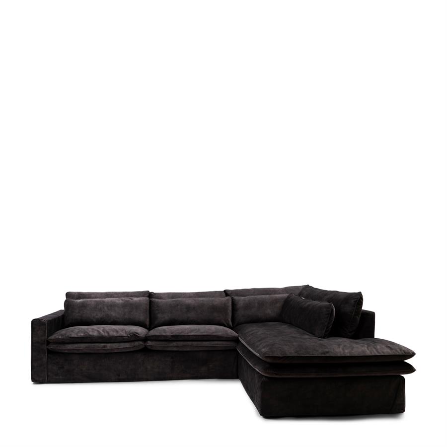 Continental C Sofa Right Vel GrimGr