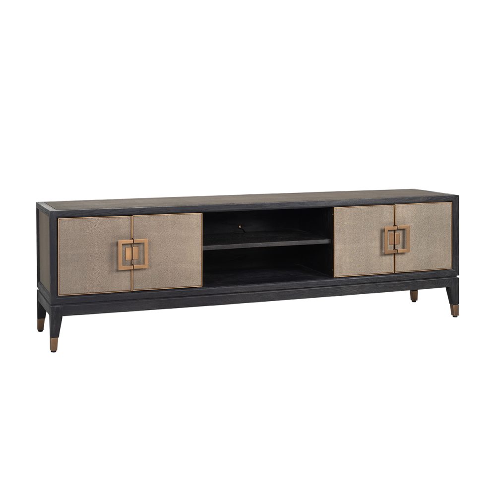 TV-meubel Bloomville brass shagreen