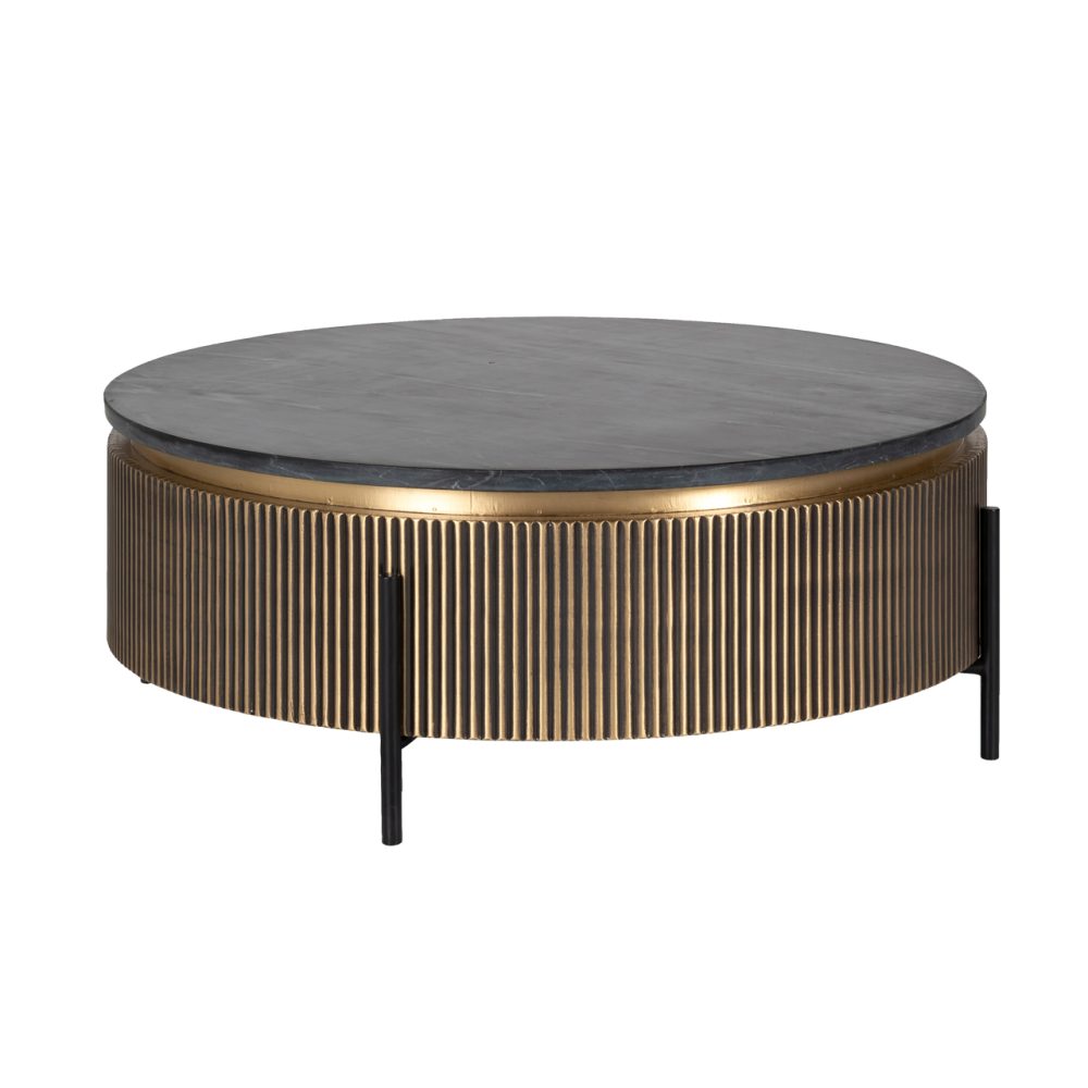 Salontafel Ironville gold 90Ø