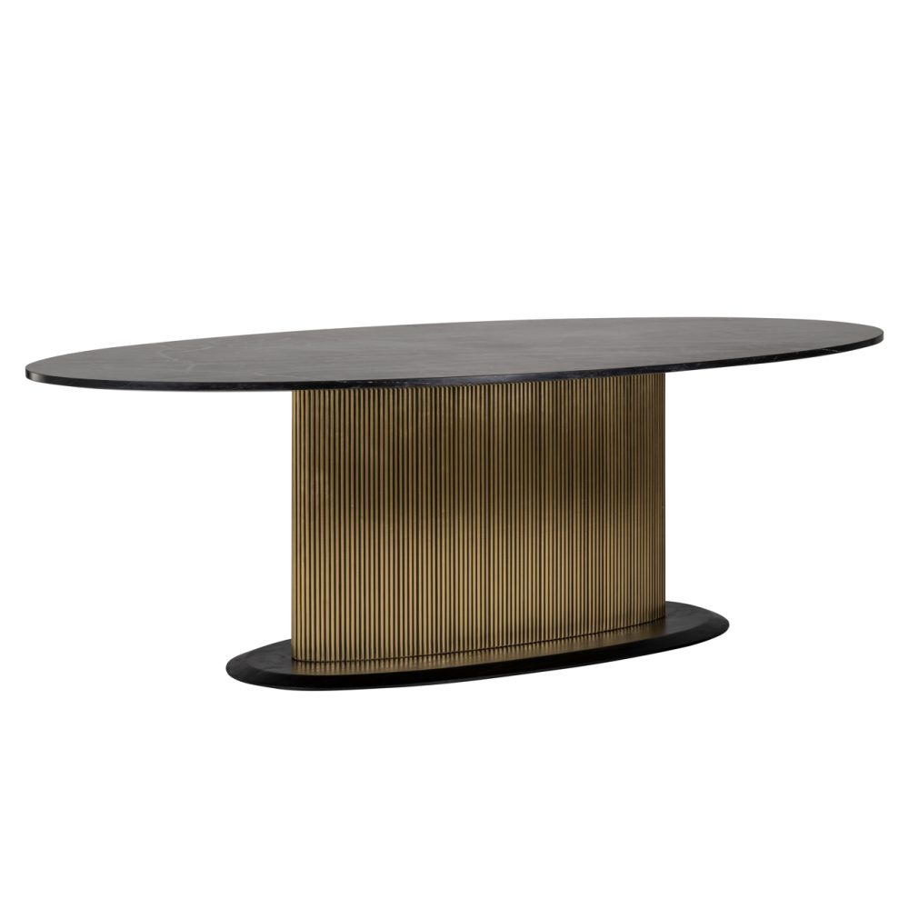 Eettafel Ironville gold oval 235