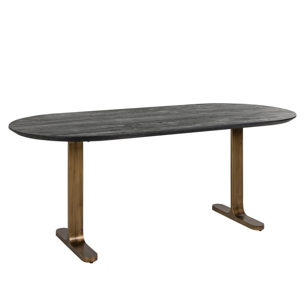Eettafel Revelin black/gold 235