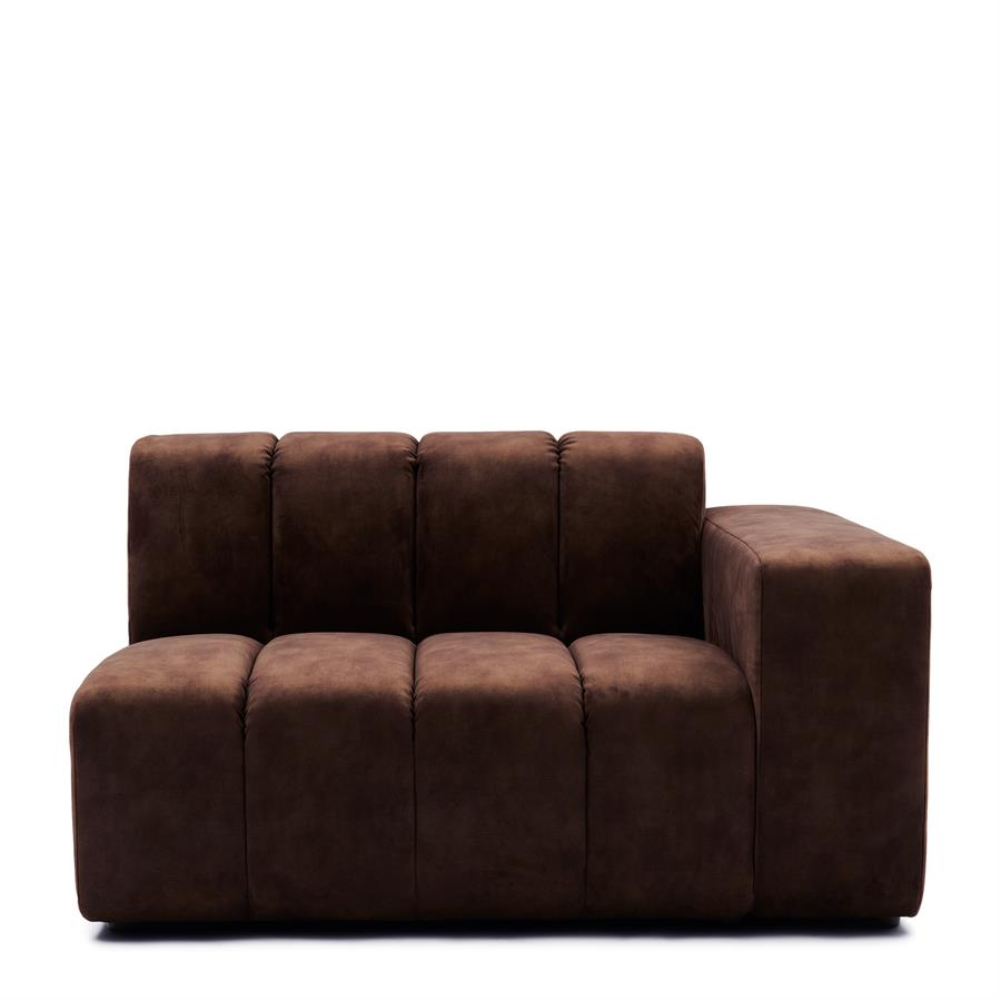 Dazzle Corner Arm R Vel Chocolate