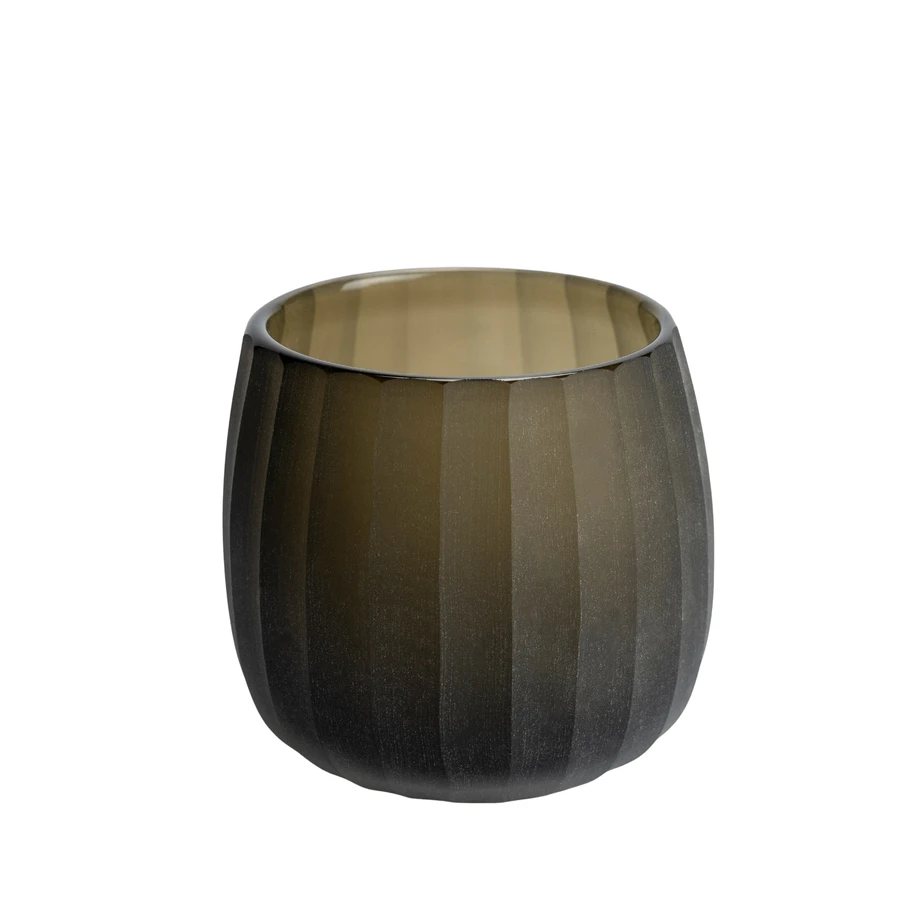 Waxinelichthouder Tyra 13,5x12 cm - bruin