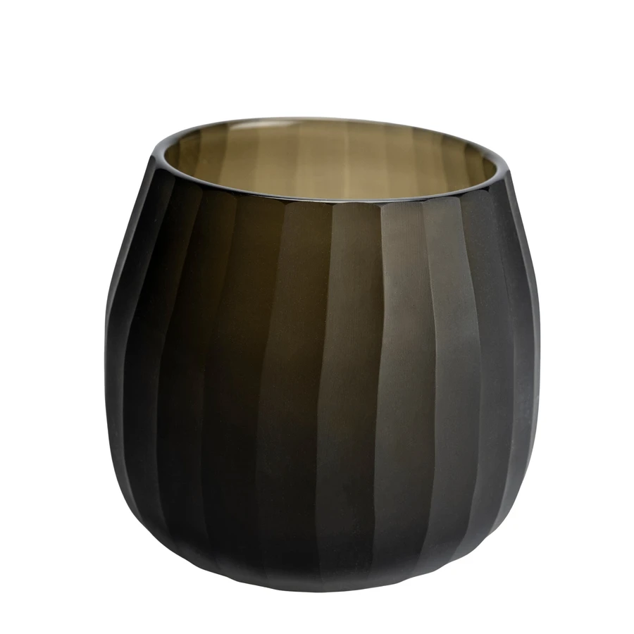 Waxinelichthouder Tyra 16x15 cm - bruin