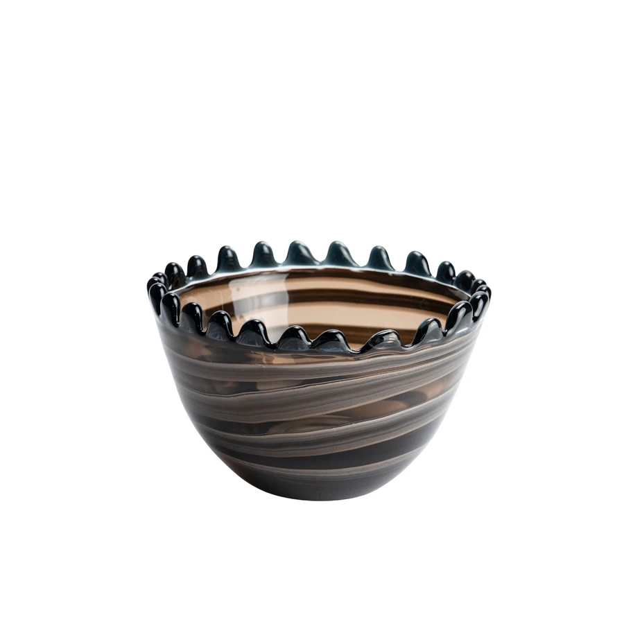 Schaal Araus 24x26 cm - donkerbruin