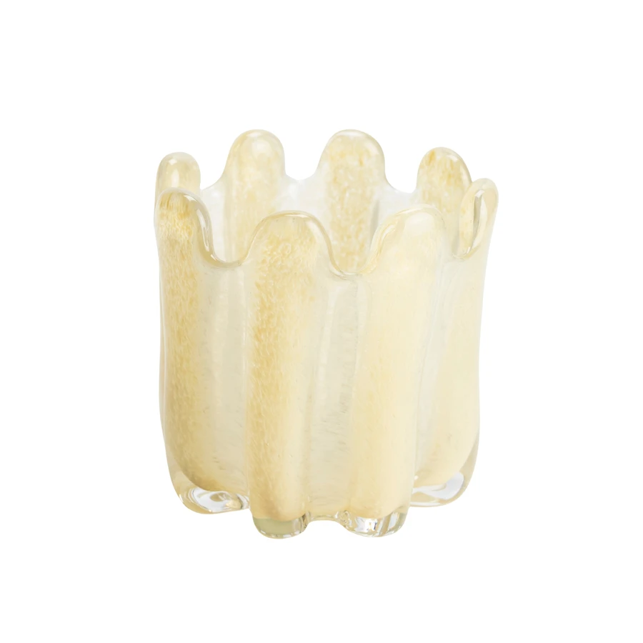 Waxinelichthouder Gramma 15x15 cm - beige