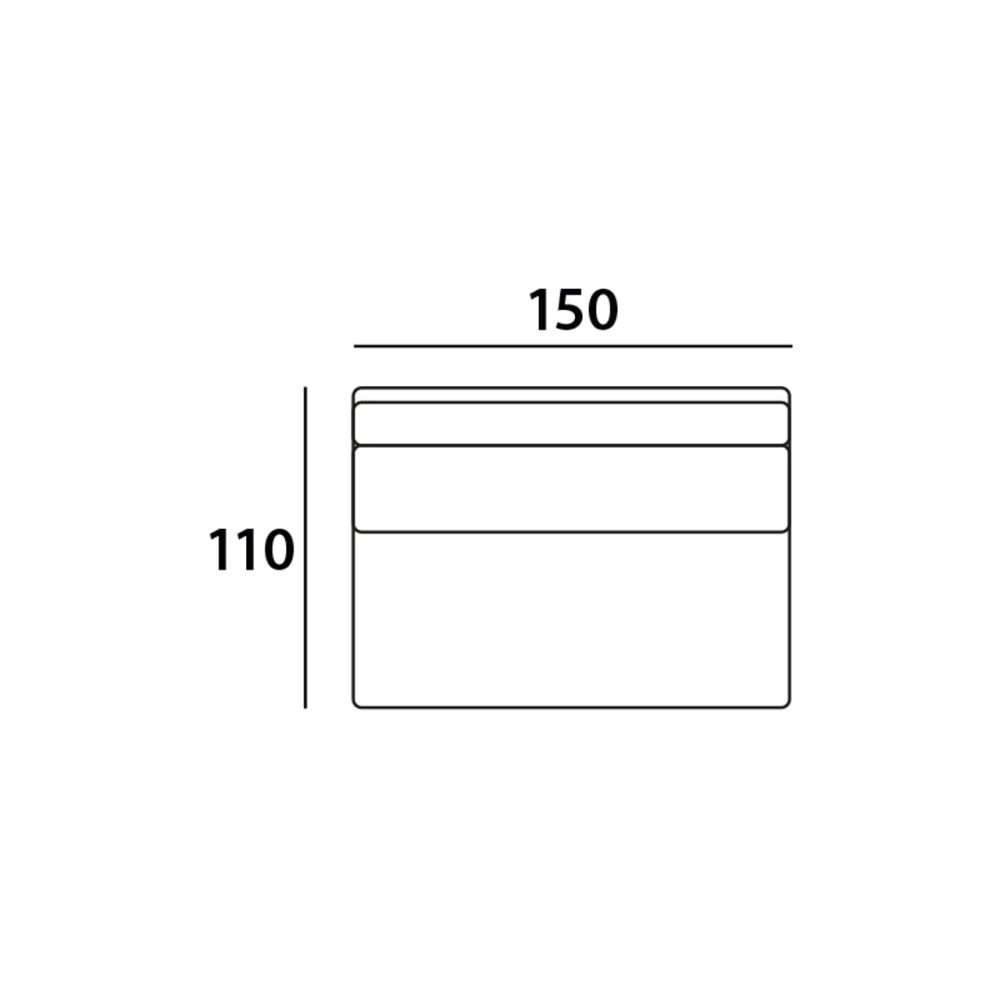 Bank Bolica customized 2-seater without arms